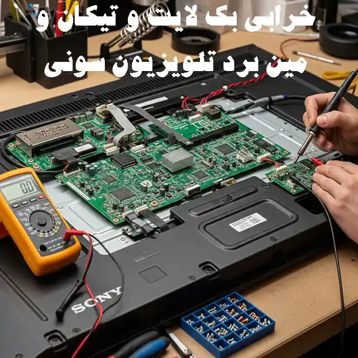 خرابی بک لایت و تیکان و برد مین